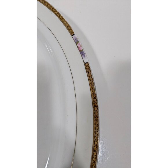 Noritake Chanossa Oval Serving Platter Porcelain Gold Floral Trim Vintage - Picture 8 of 16